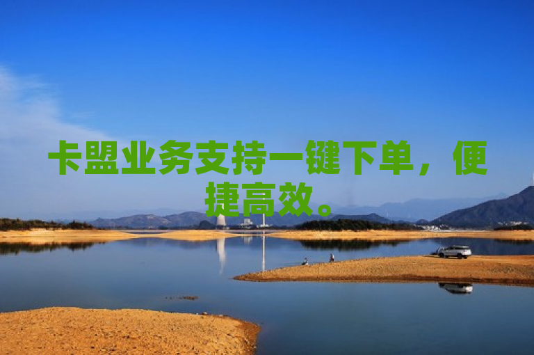 卡盟业务支持一键下单，便捷高效。