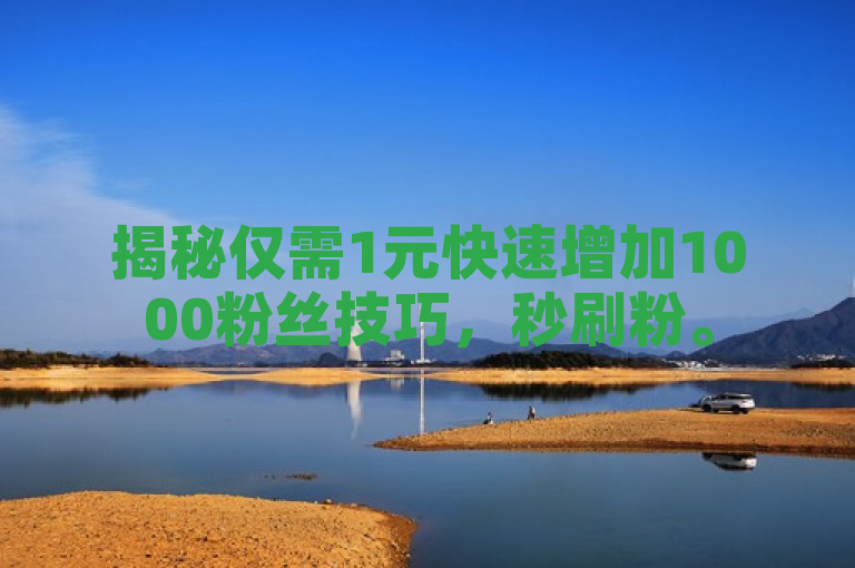 揭秘仅需1元快速增加1000粉丝技巧，秒刷粉。