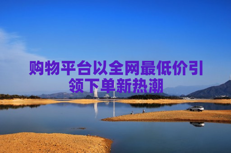 购物平台以全网最低价引领下单新热潮