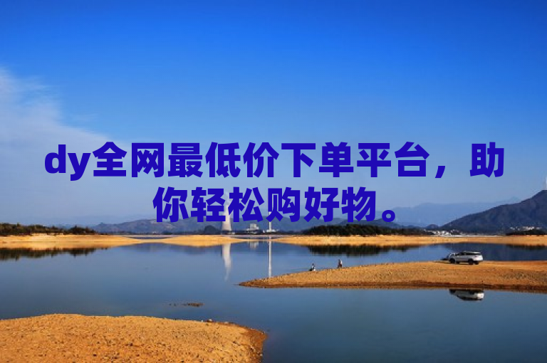 dy全网最低价下单平台，助你轻松购好物。