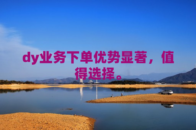 dy业务下单优势显著，值得选择。