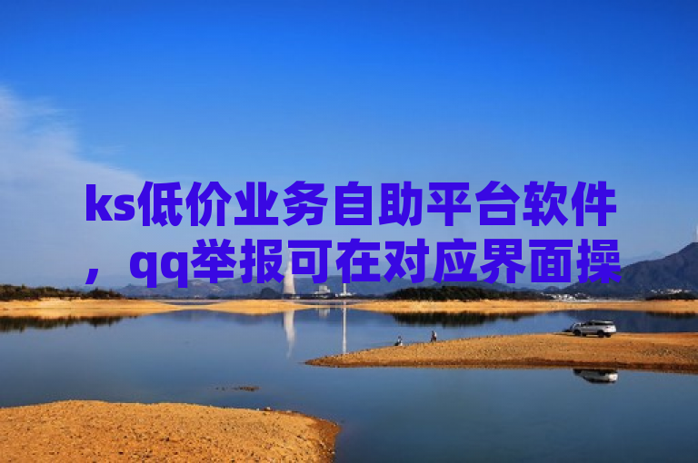 ks低价业务自助平台软件，qq举报可在对应界面操作，dy秒赞自助及线上推广平台众多。