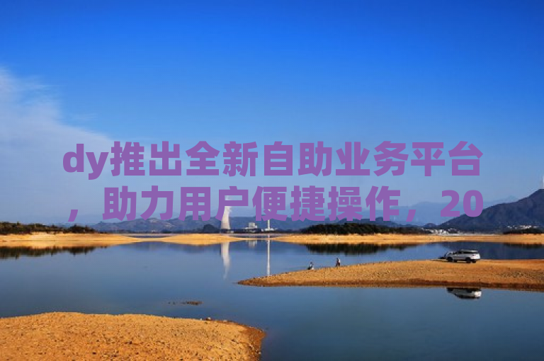 dy推出全新自助业务平台，助力用户便捷操作，2025必学。