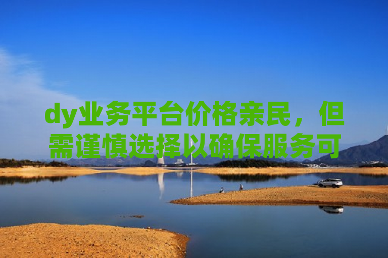 dy业务平台价格亲民，但需谨慎选择以确保服务可靠。
