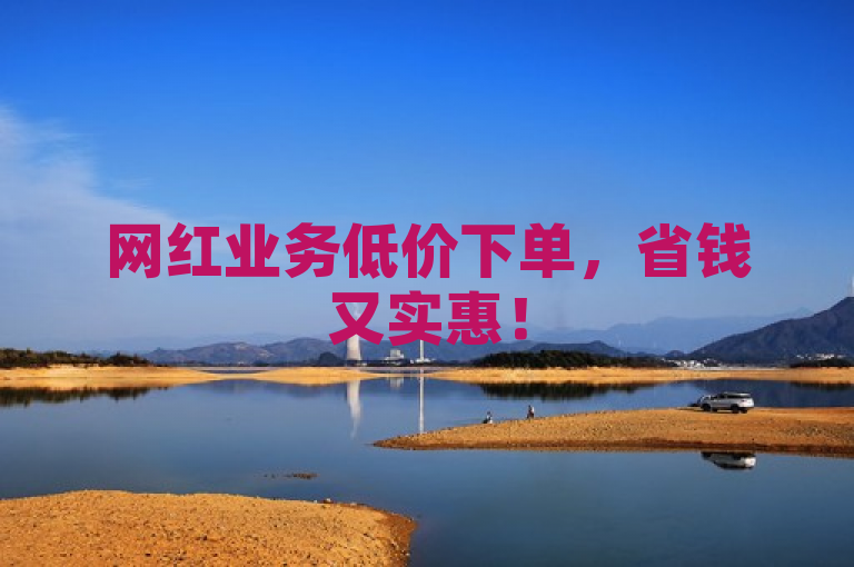 网红业务低价下单，省钱又实惠！