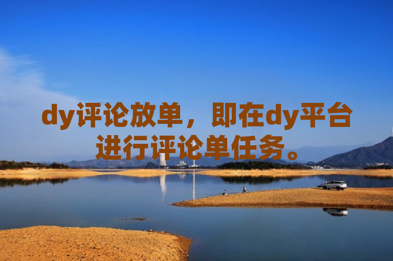dy评论放单，即在dy平台进行评论单任务。