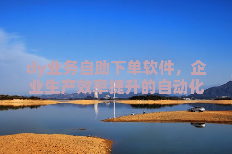 dy业务自助下单软件，企业生产效率提升的自动化利器。