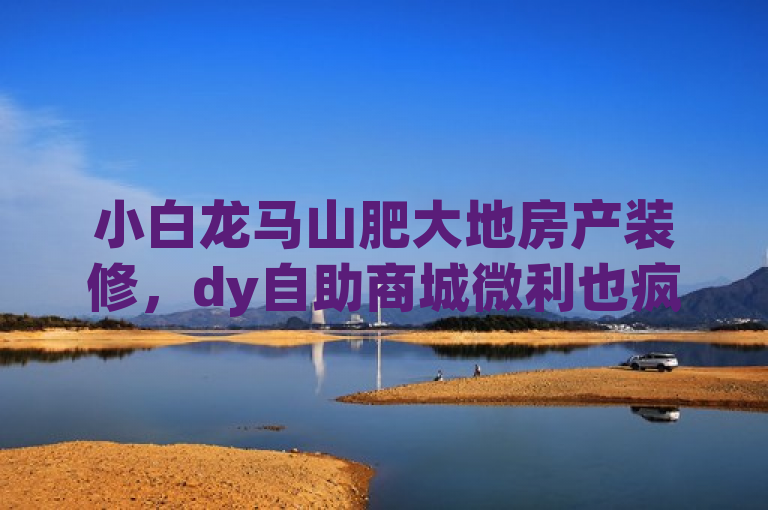小白龙马山肥大地房产装修，dy自助商城微利也疯狂！