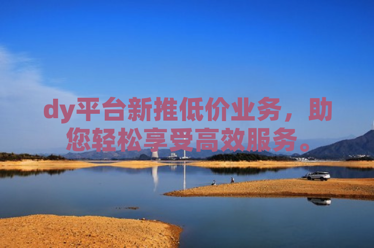 dy平台新推低价业务，助您轻松享受高效服务。