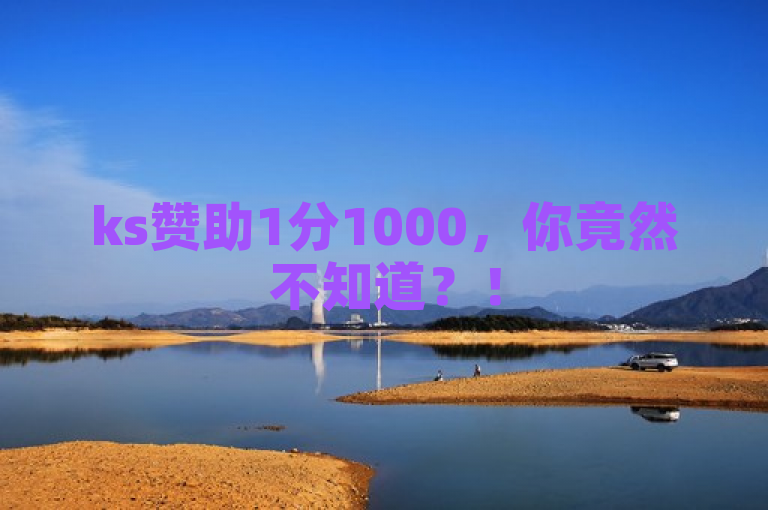 ks赞助1分1000，你竟然不知道？！
