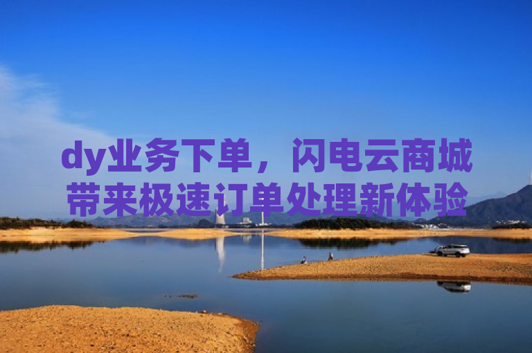 dy业务下单，闪电云商城带来极速订单处理新体验。
