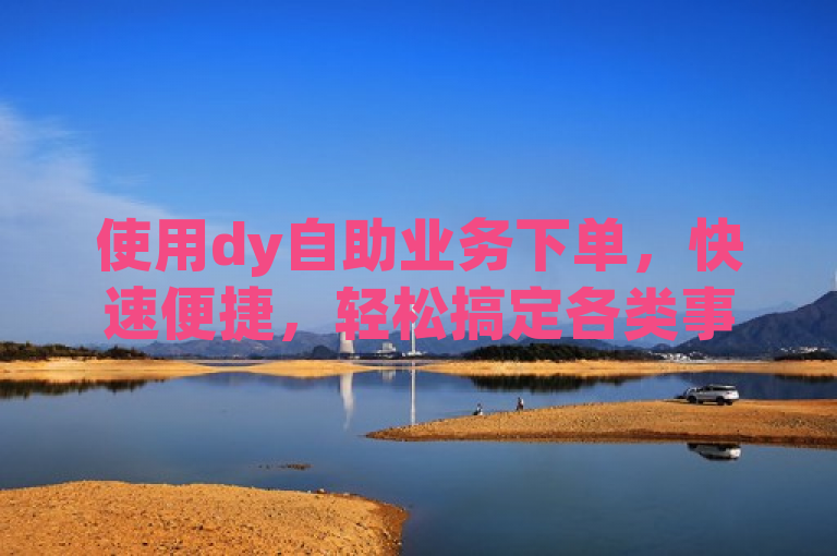 使用dy自助业务下单，快速便捷，轻松搞定各类事务。