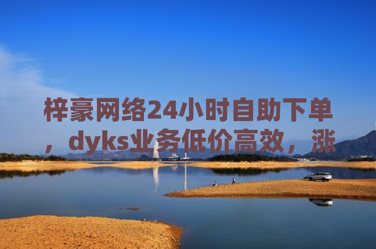 梓豪网络24小时自助下单，dyks业务低价高效，涨粉神器揭秘。