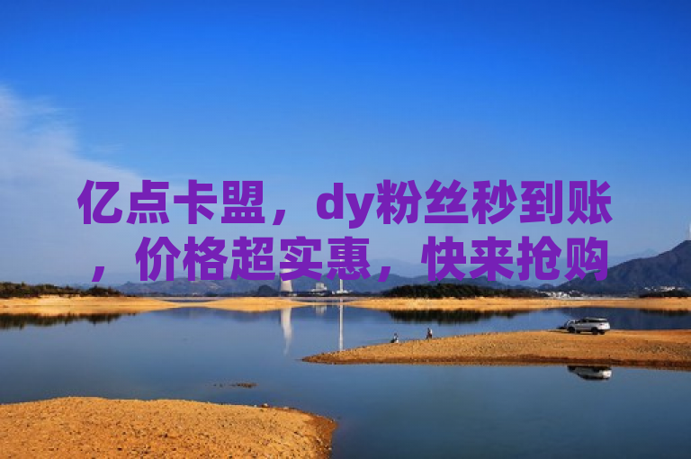 亿点卡盟，dy粉丝秒到账，价格超实惠，快来抢购！