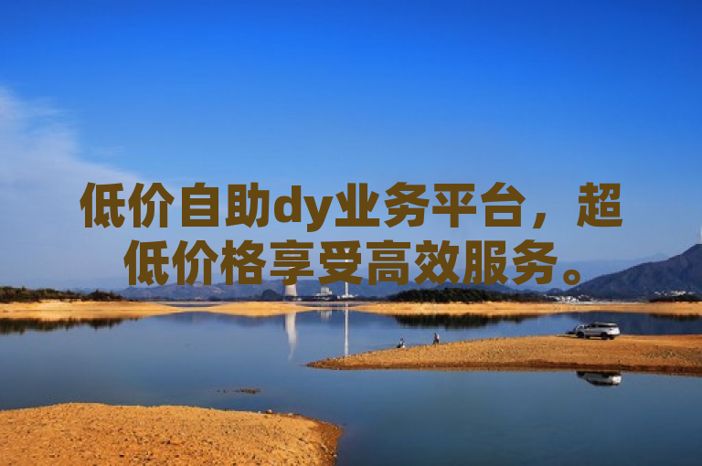 低价自助dy业务平台，超低价格享受高效服务。
