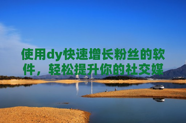 使用dy快速增长粉丝的软件，轻松提升你的社交媒体影响力。