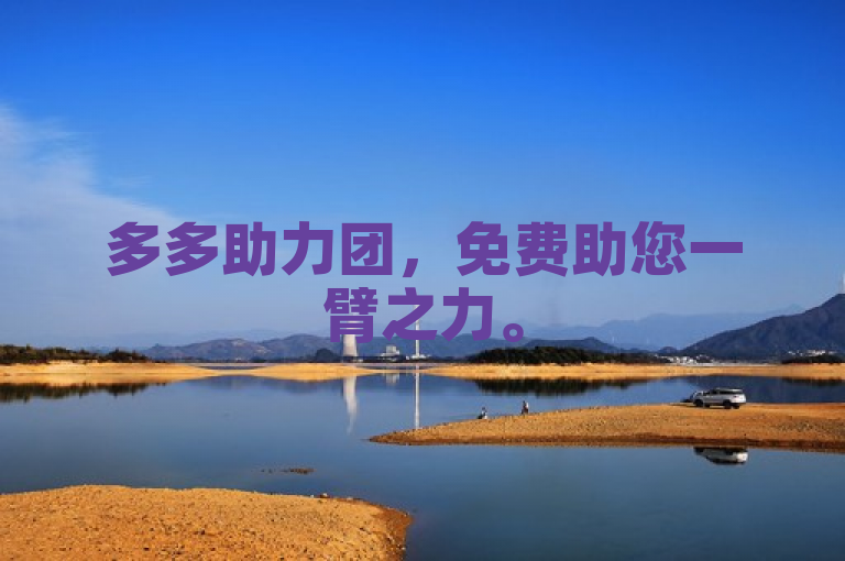 多多助力团，免费助您一臂之力。