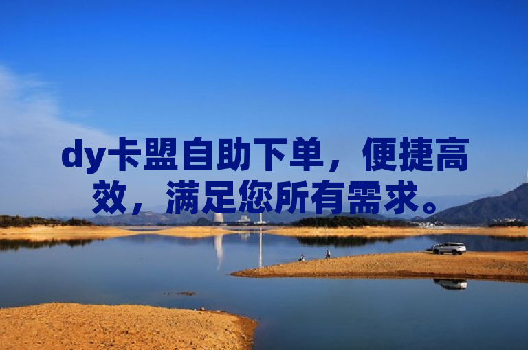 dy卡盟自助下单，便捷高效，满足您所有需求。