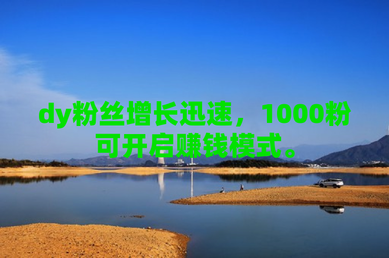 dy粉丝增长迅速，1000粉可开启赚钱模式。