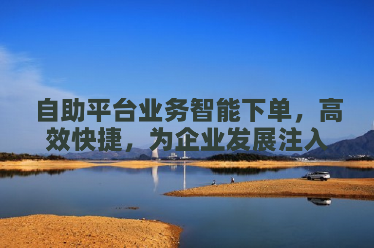 自助平台业务智能下单，高效快捷，为企业发展注入新活力。