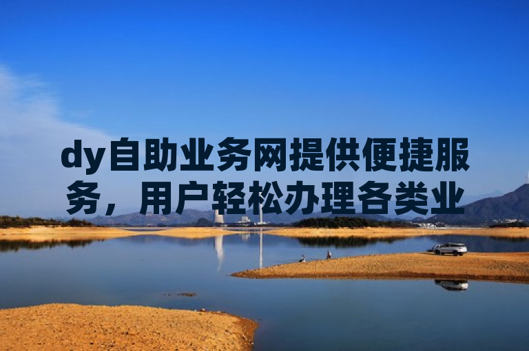 dy自助业务网提供便捷服务，用户轻松办理各类业务。