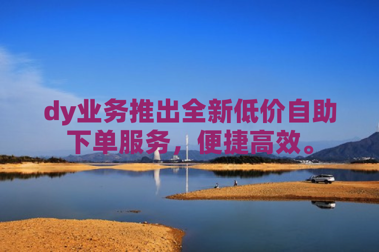 dy业务推出全新低价自助下单服务，便捷高效。